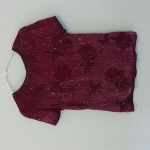 Adrianna Papell Evening Top. Silk. Size M